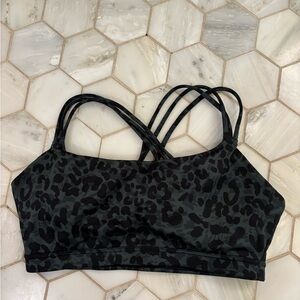 GAP Black Leopard Sports Bra